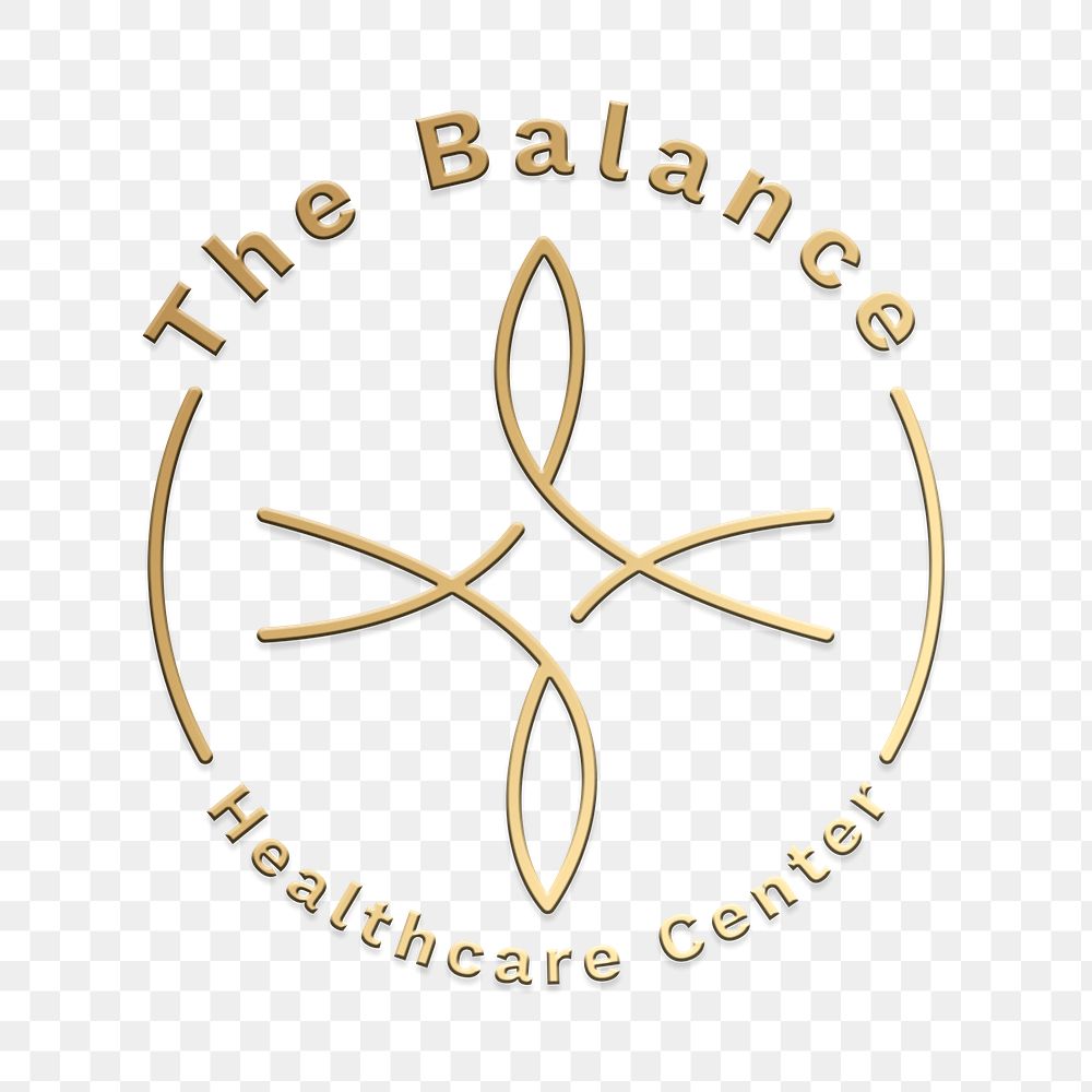 Logo png in gold for health and wellness