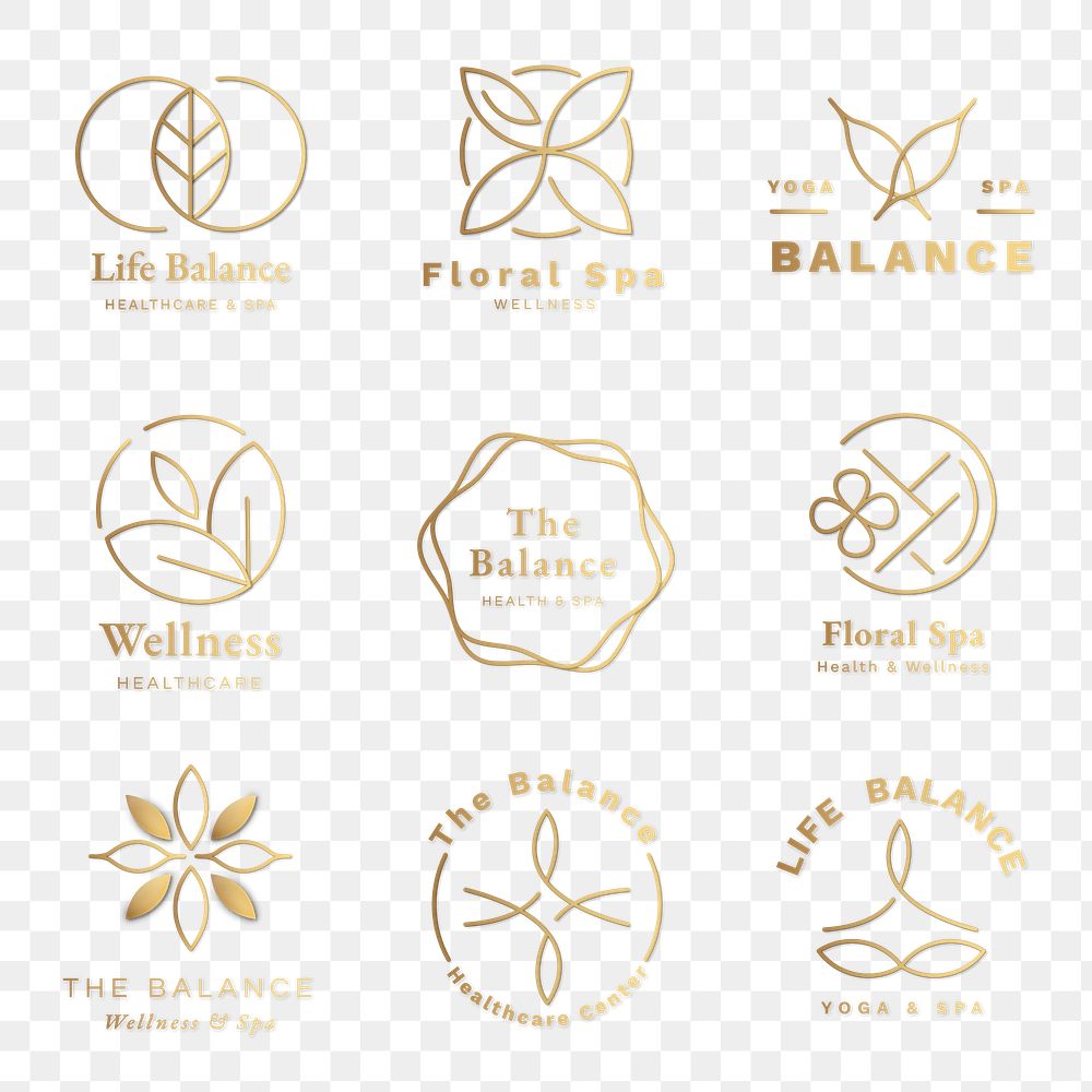 Luxury logo png for health and wellness