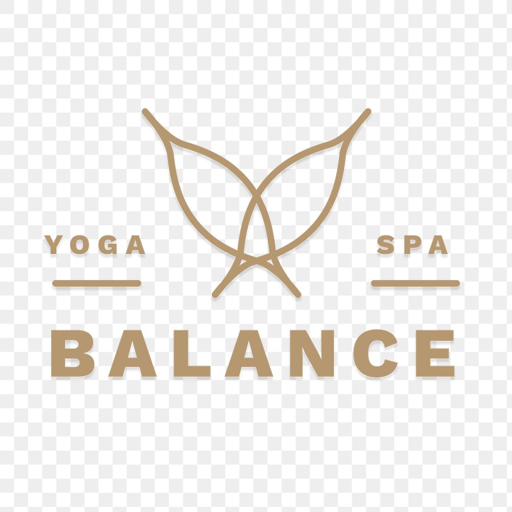 Spa logo png in gold for health and wellness