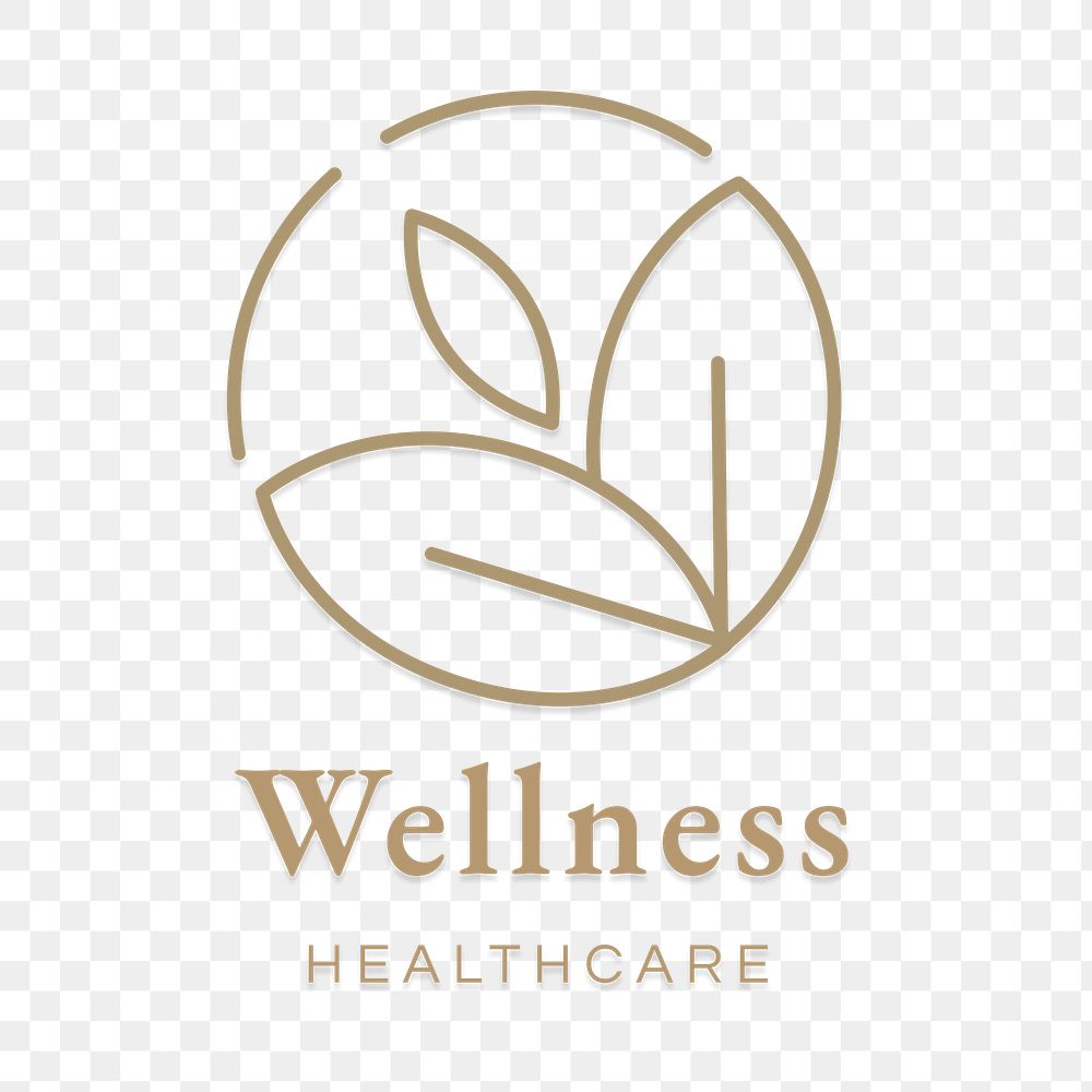 Logo png in gold for health and wellness