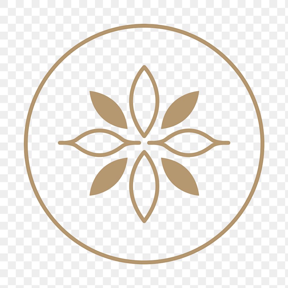 PNG luxury floral logo for health and wellness
