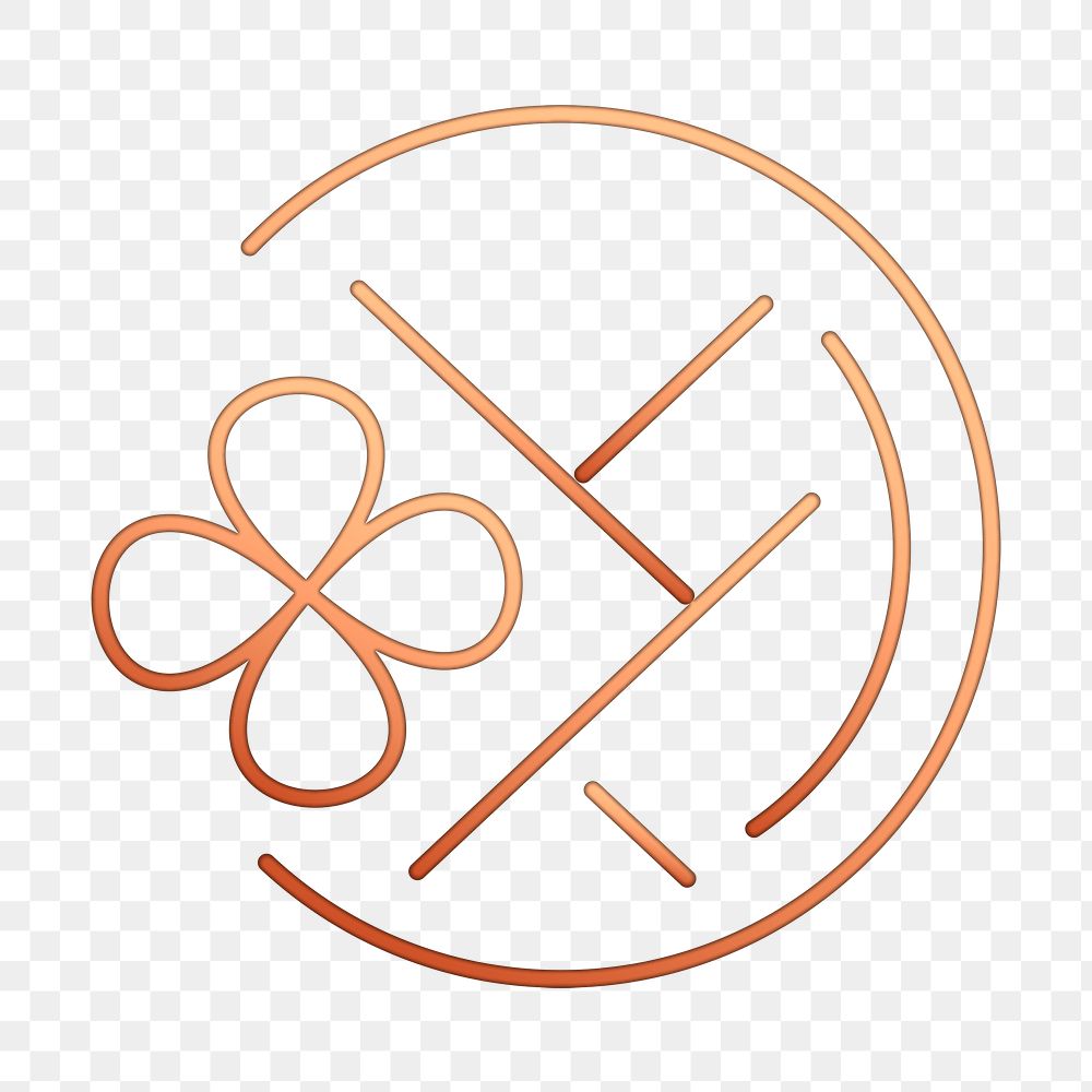 PNG sakura logo for wellness beauty spa in copper