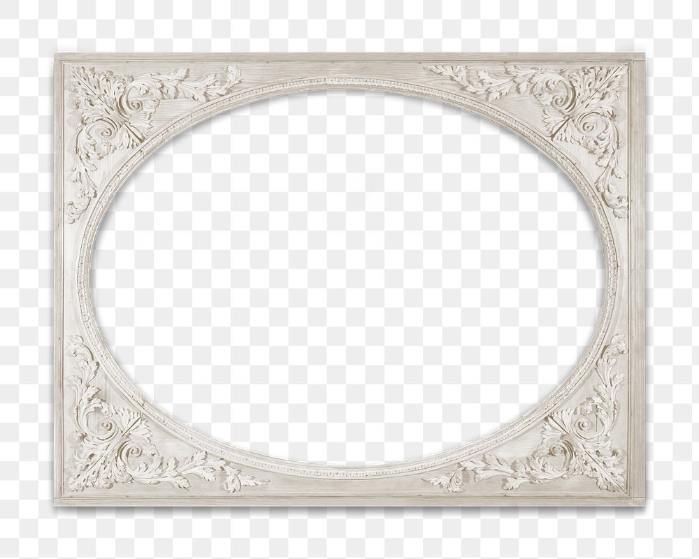 Picture frame mockup PNG sticker, home decor, vintage silver design