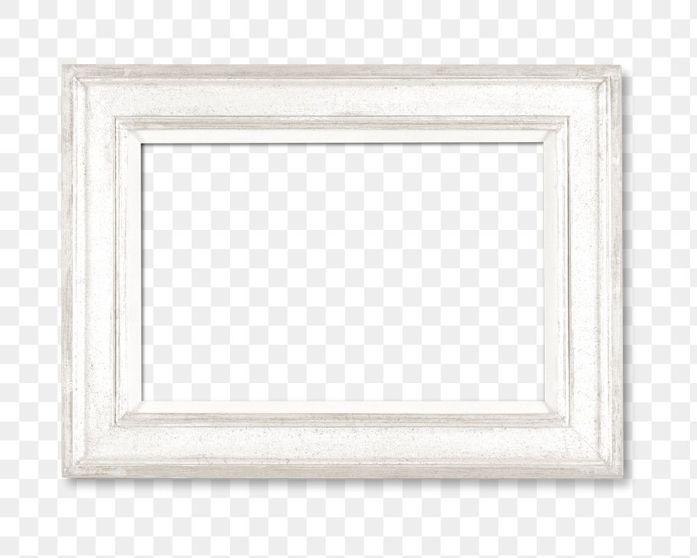 Picture frame mockup PNG clip art in white