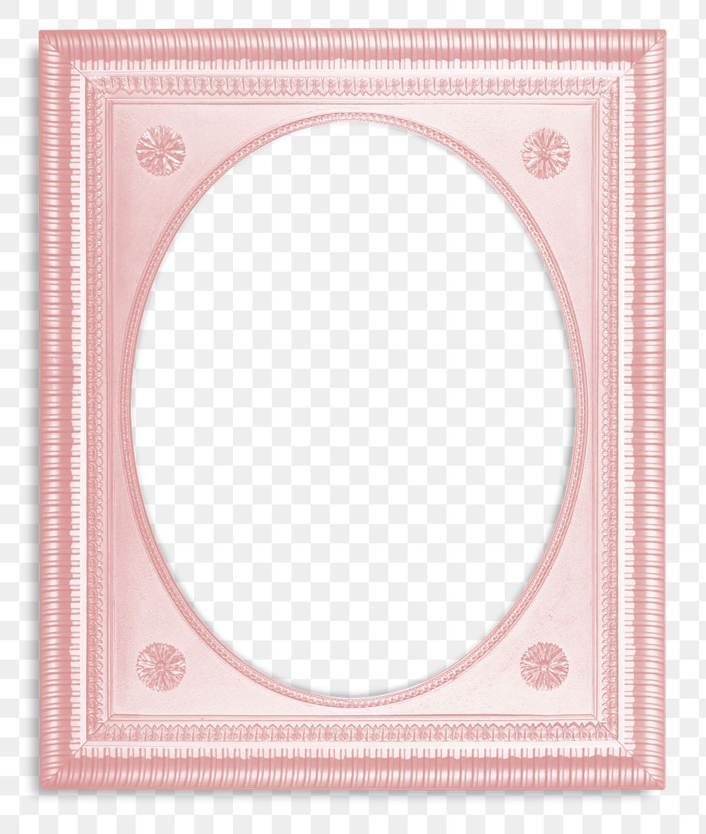 Frame mockup PNG sticker in pastel pink
