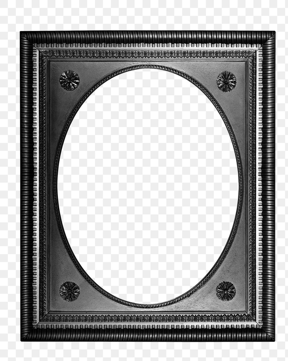 Frame mockup PNG sticker in black Gothic style