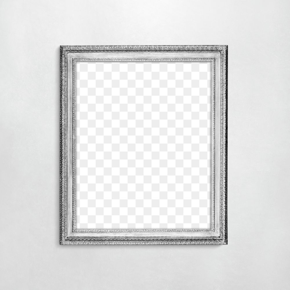 Frame PNG mockup, home decor, vintage gray design