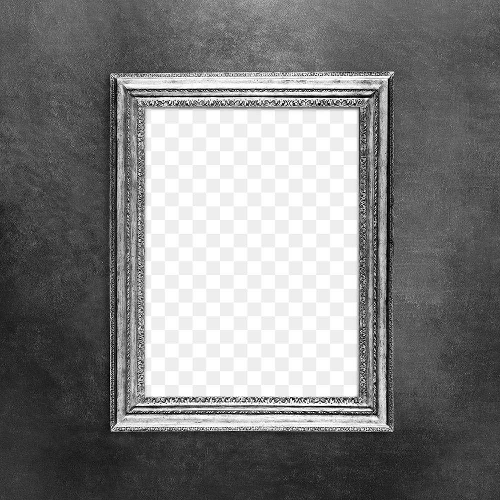 Frame PNG vintage mockup, home decor, in gray design