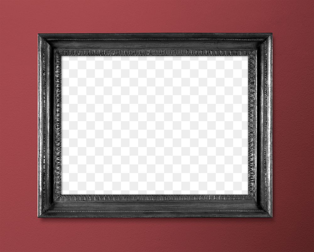 Frame PNG mockup, antique black Gothic style