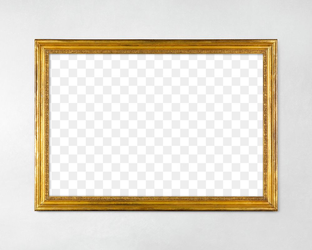 Png gold frame mockup border vintage home decor