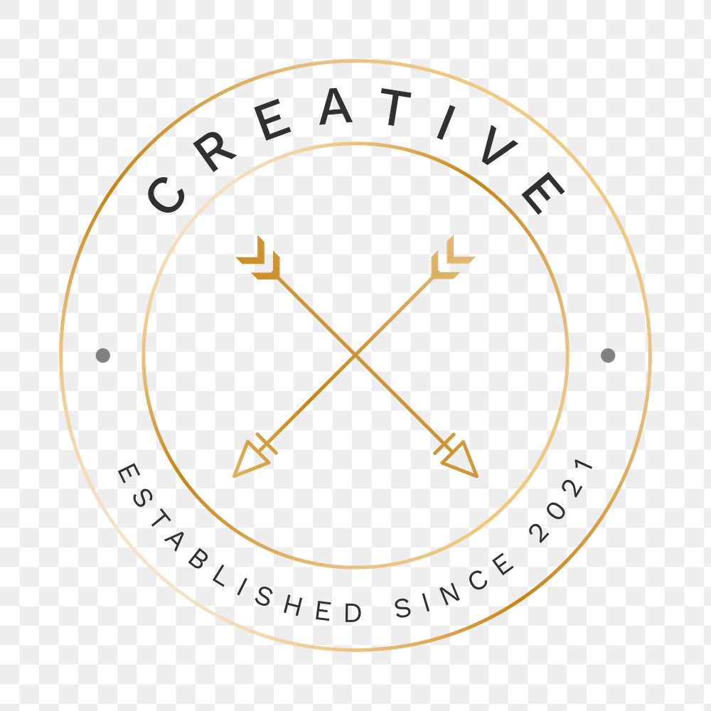 Aesthetic logo png cross arrow, professional business branding graphic
