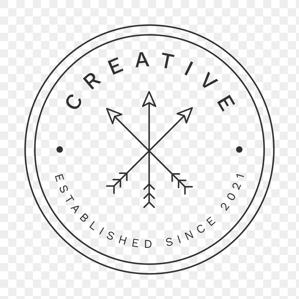 Aesthetic black logo png cross arrow, professional business branding graphic