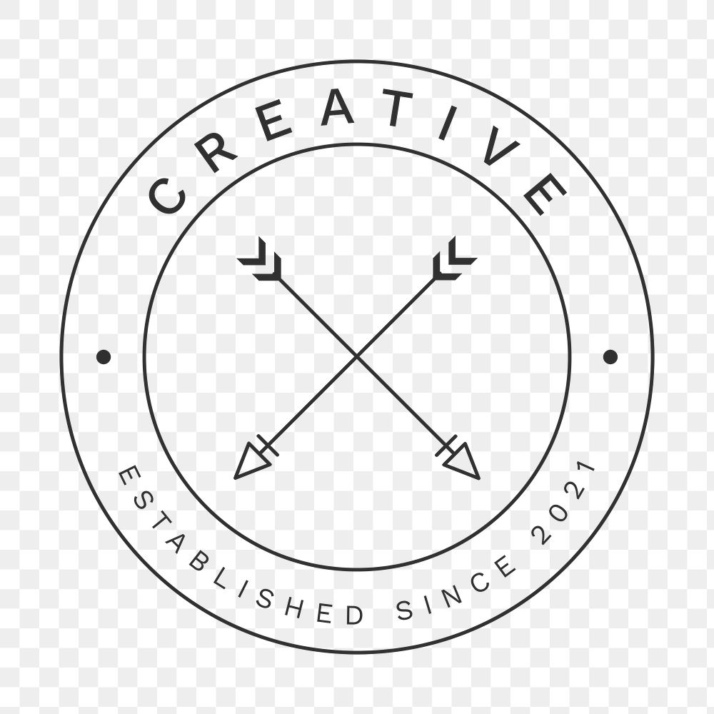 Aesthetic black png logo cross arrow professional business branding graphic