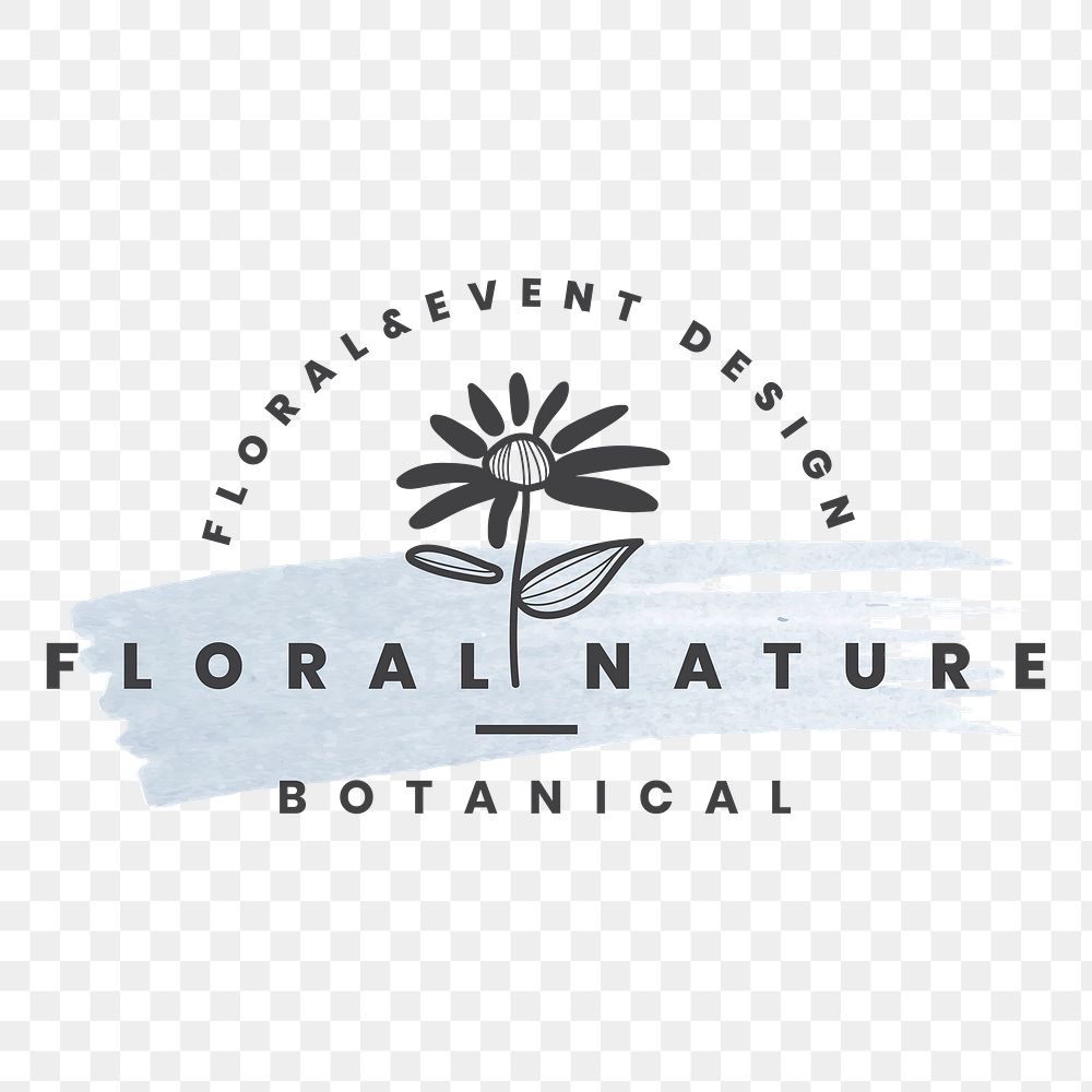 Flower business logo png badge, aesthetic design