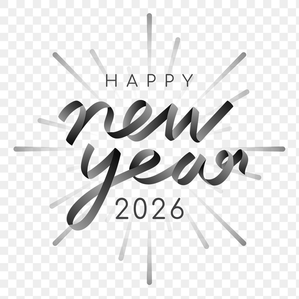 2026 png happy new year Free PNG Sticker rawpixel