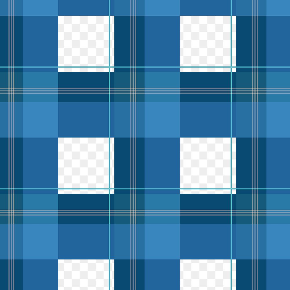Geometric pattern png transparent background, blue checkered plaid design