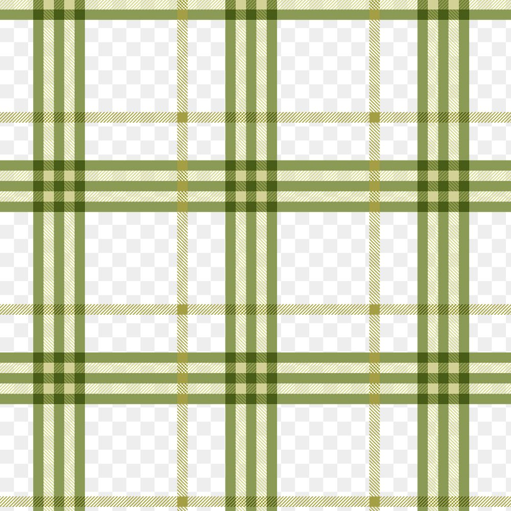 Green seamless png background, tartan plaid pattern, traditional transparent design