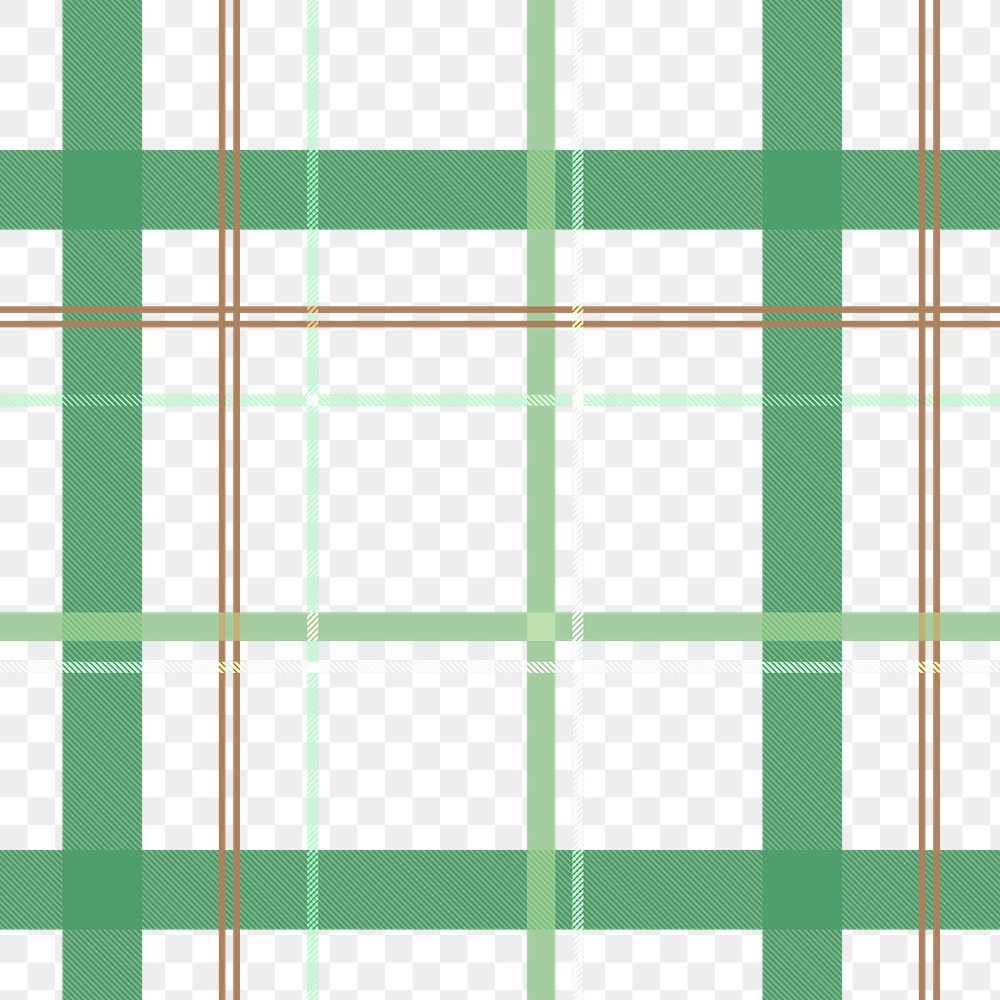 Seamless plaid png background, green checkered pattern design