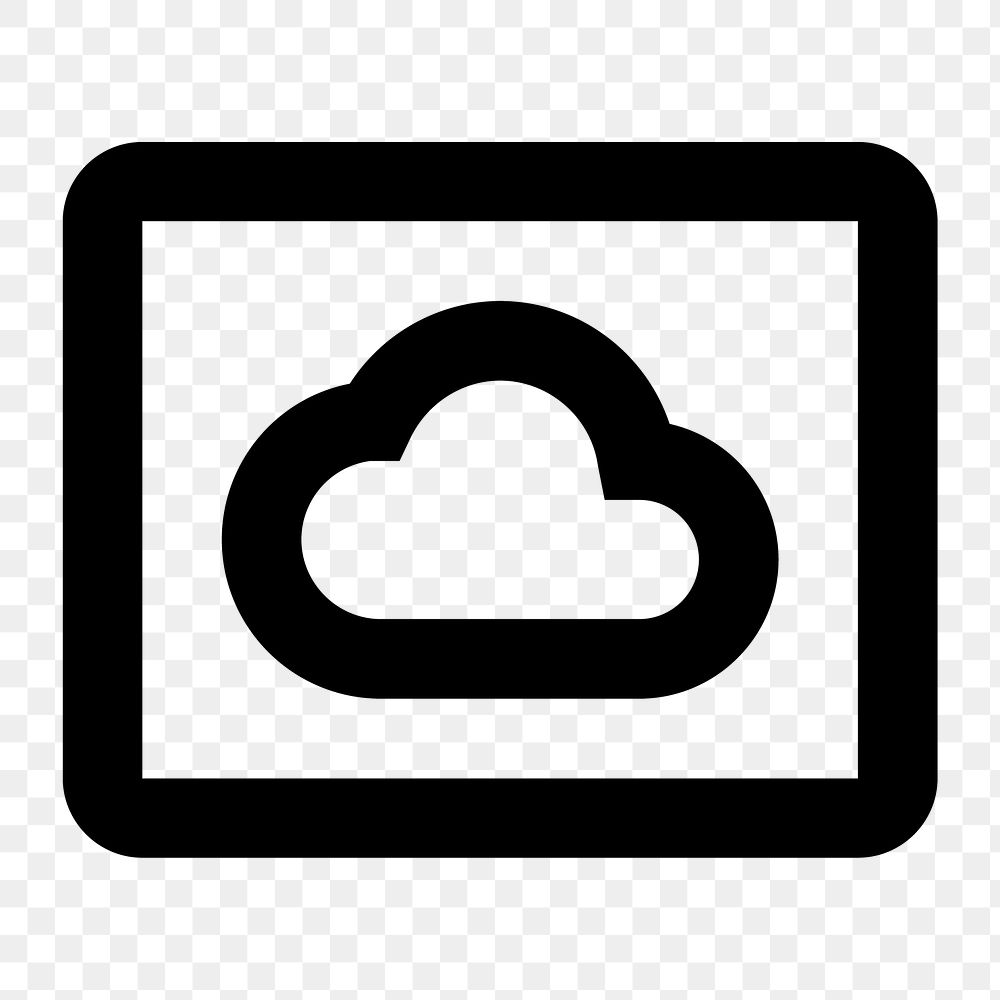 PNG Settings System Daydream icon for apps & websites, outlined design, transparent background