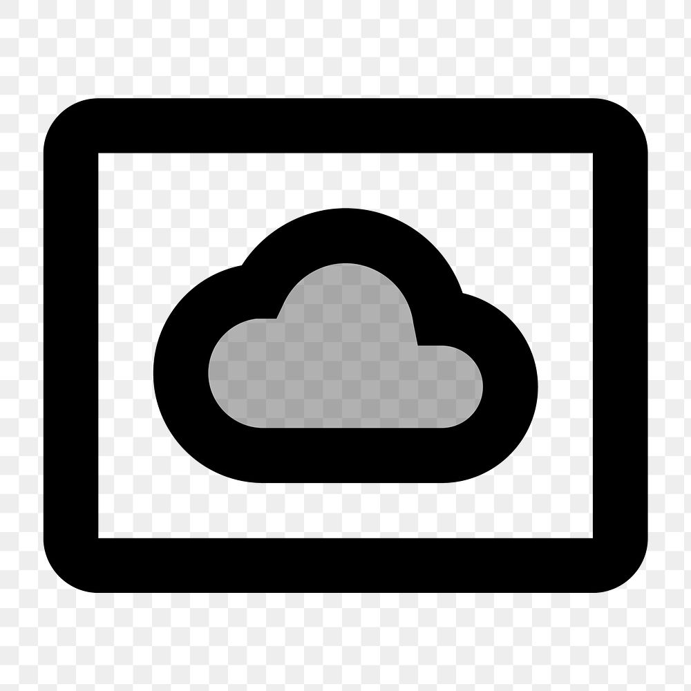PNG Settings System Daydream icon for apps & websites, two tone gray design, transparent background