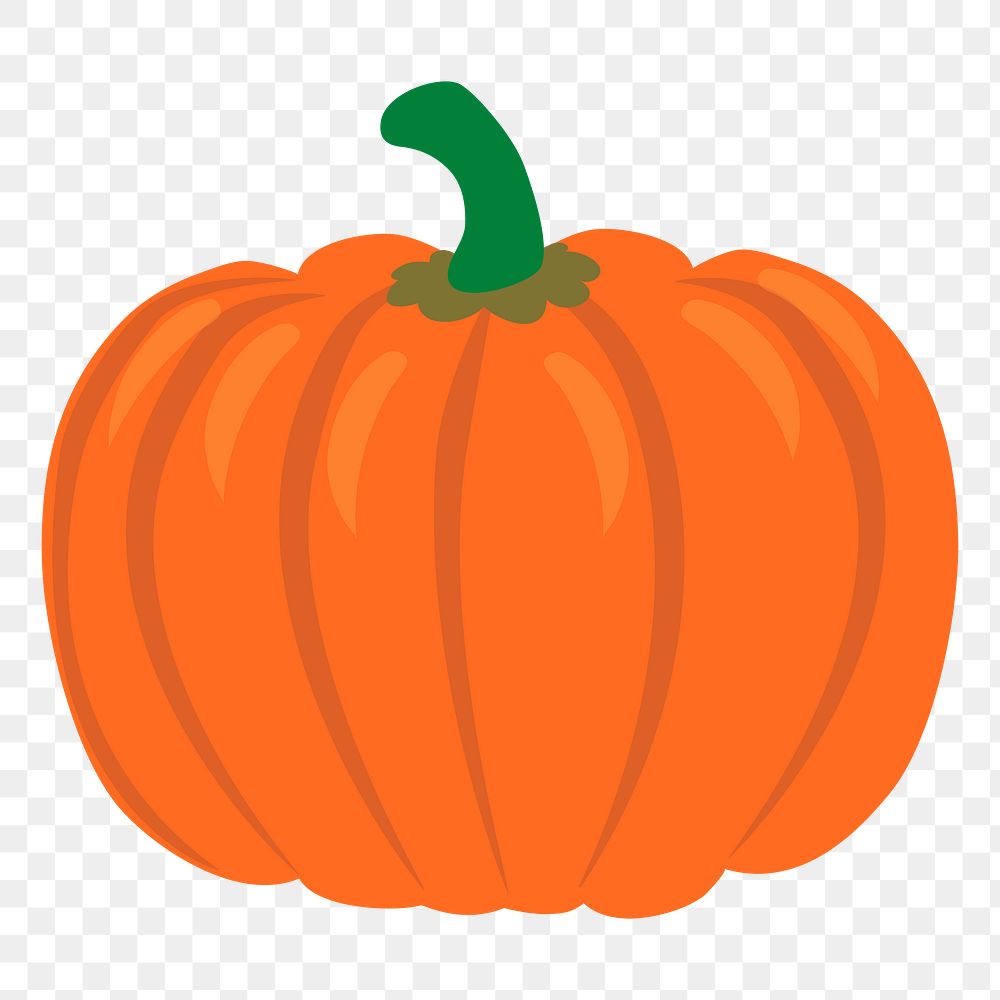 Pumpkin png sticker, vegetable illustration on transparent background. Free public domain CC0 image.
