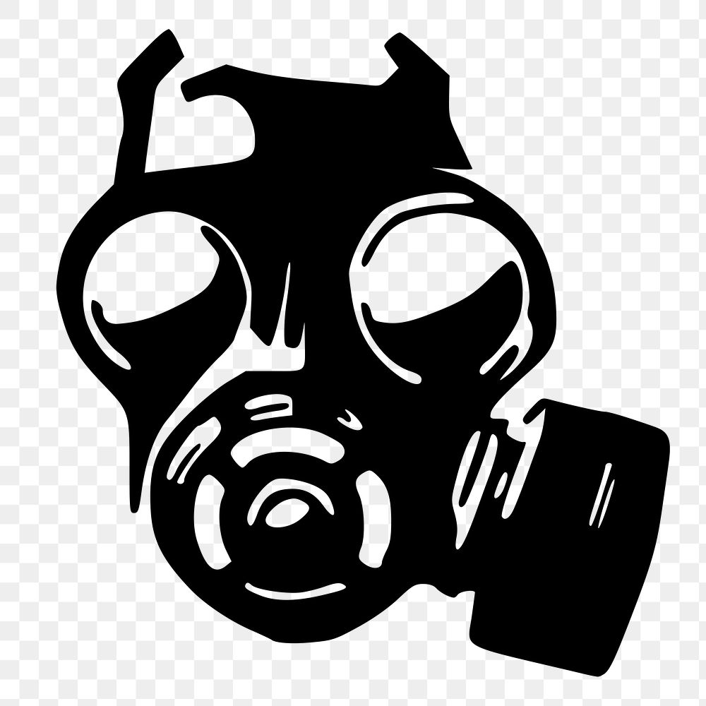Gas mask png sticker, protective equipment illustration on transparent background. Free public domain CC0 image.