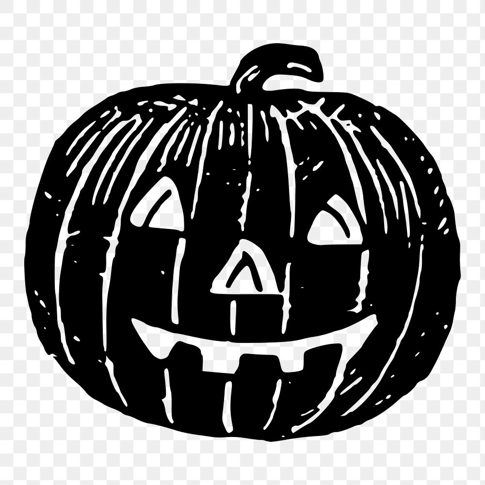 Halloween pumpkin png sticker, festive illustration on transparent background. Free public domain CC0 image.