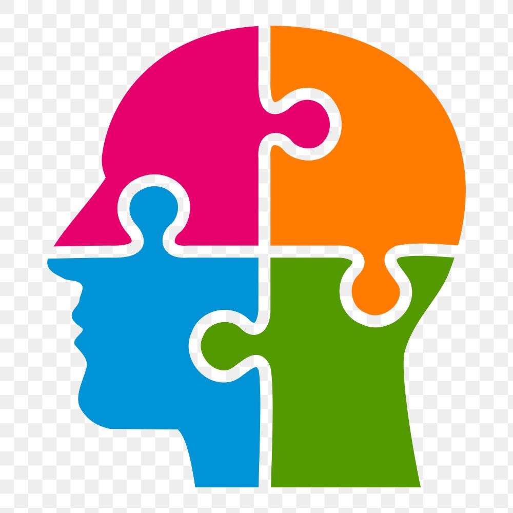 Puzzle mind png sticker, autism illustration on transparent background. Free public domain CC0 image.