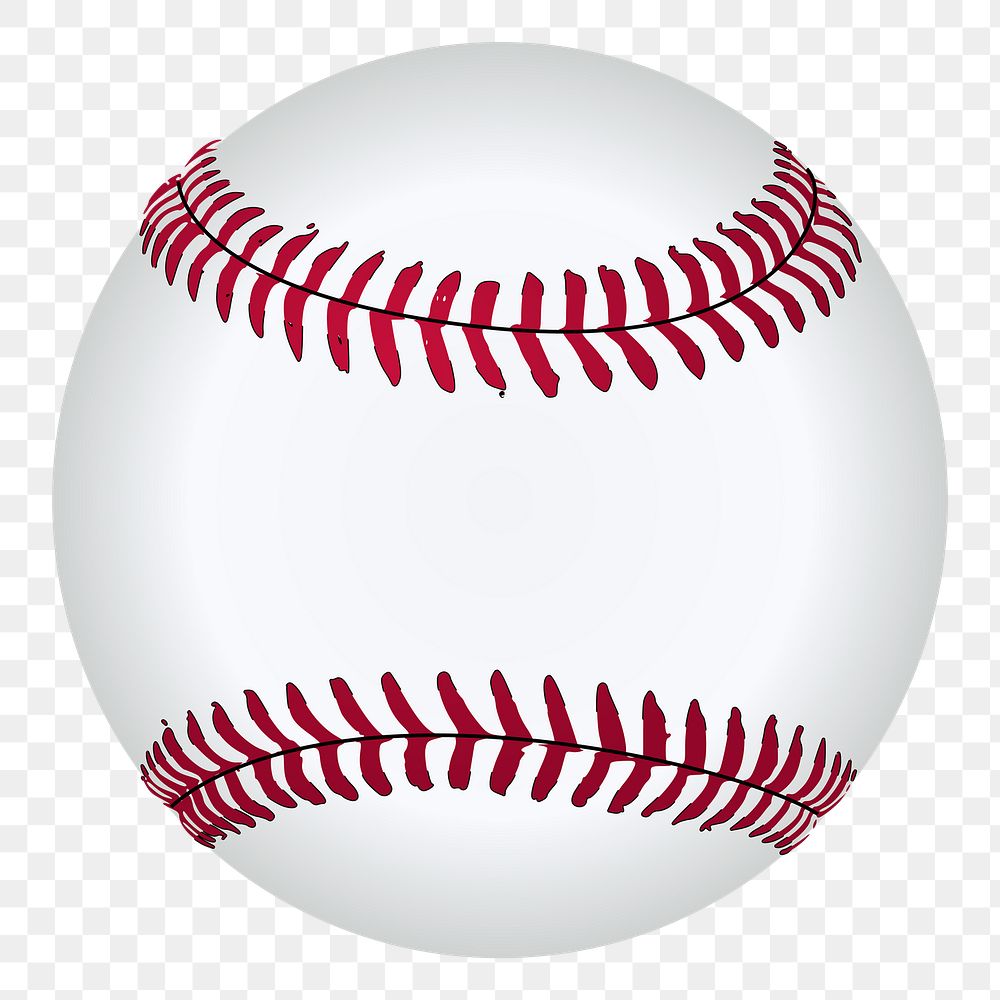 Baseball png sticker, sport illustration, transparent background. Free public domain CC0 image.
