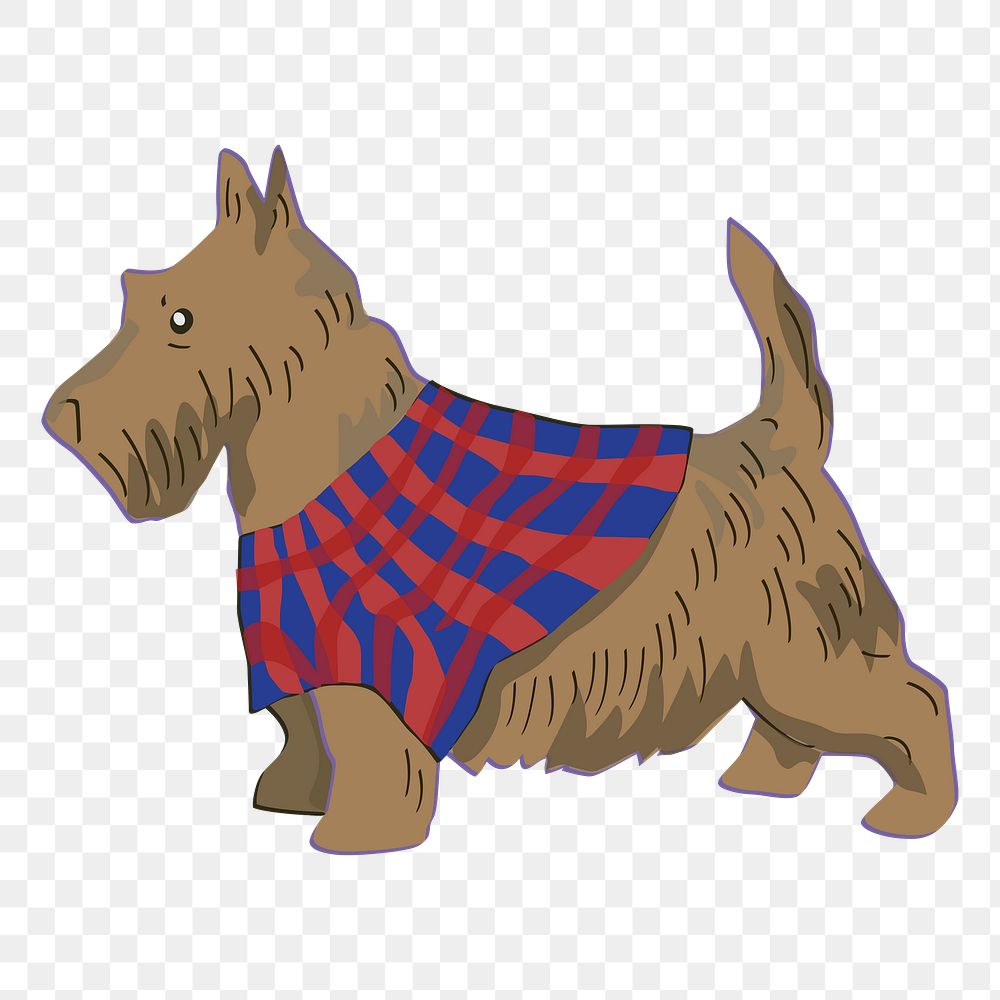 Yorkshire dog png sticker, cute animal illustration, transparent background. Free public domain CC0 image.