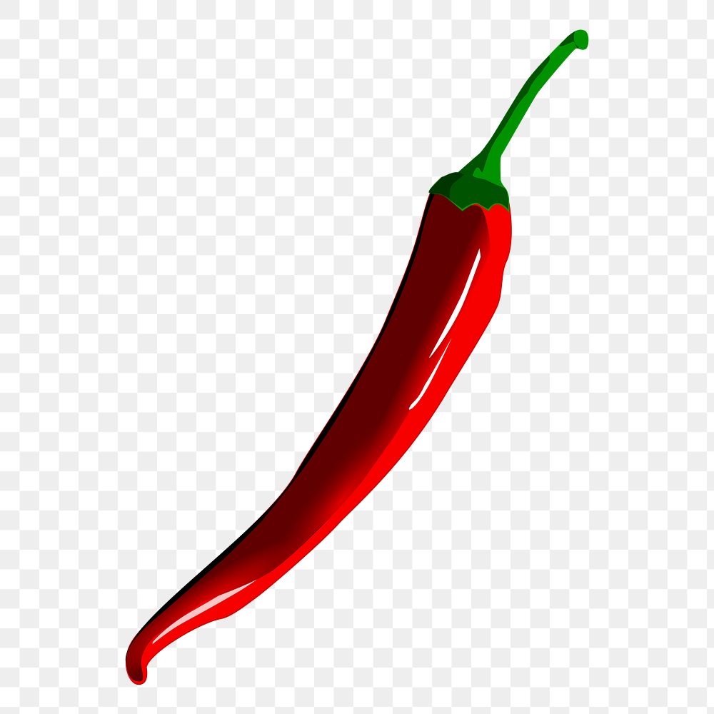 Red chili png sticker, vegetable illustration, transparent background. Free public domain CC0 image.