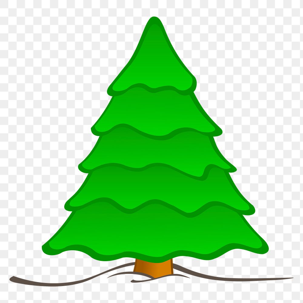 Christmas tree png sticker, botanical illustration, transparent background. Free public domain CC0 image.