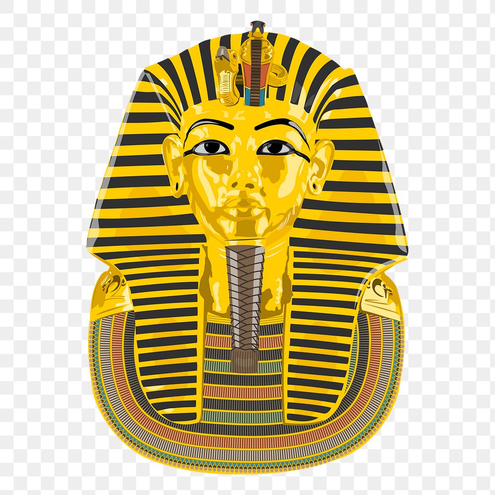 King Tut png sticker, Egyptian tomb illustration, transparent background. Free public domain CC0 image.