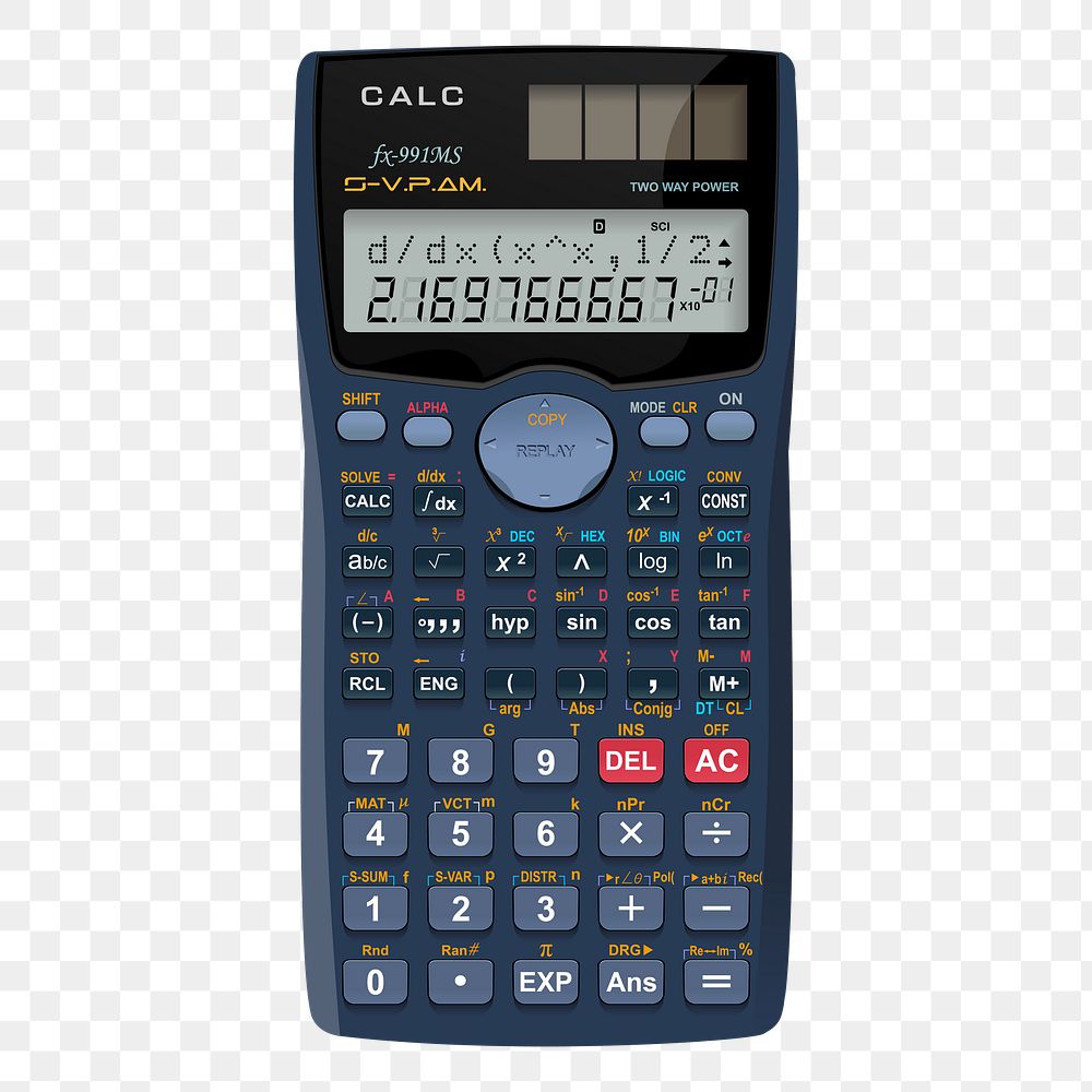 Calculator png sticker, object illustration, transparent background. Free public domain CC0 image.