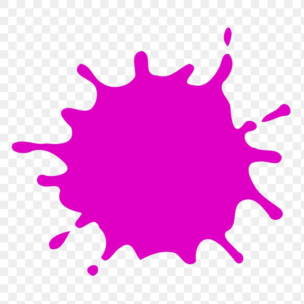 Pink splash png sticker, creative illustration, transparent background. Free public domain CC0 image.