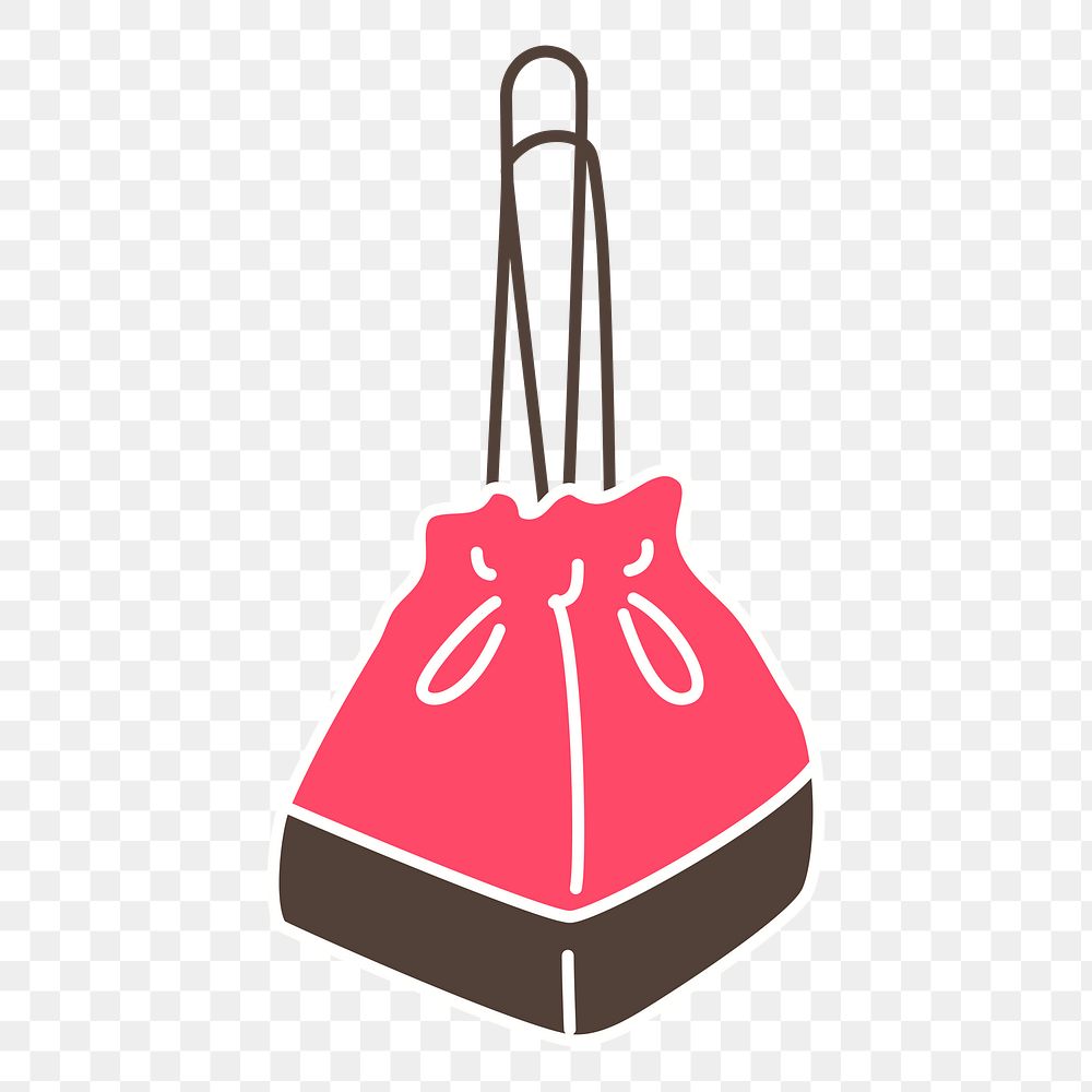 Pink purse png sticker, fashion illustration, transparent background. Free public domain CC0 image.