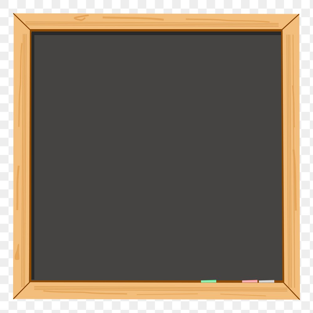 Blackboard png sticker, stationery illustration, transparent background. Free public domain CC0 image.