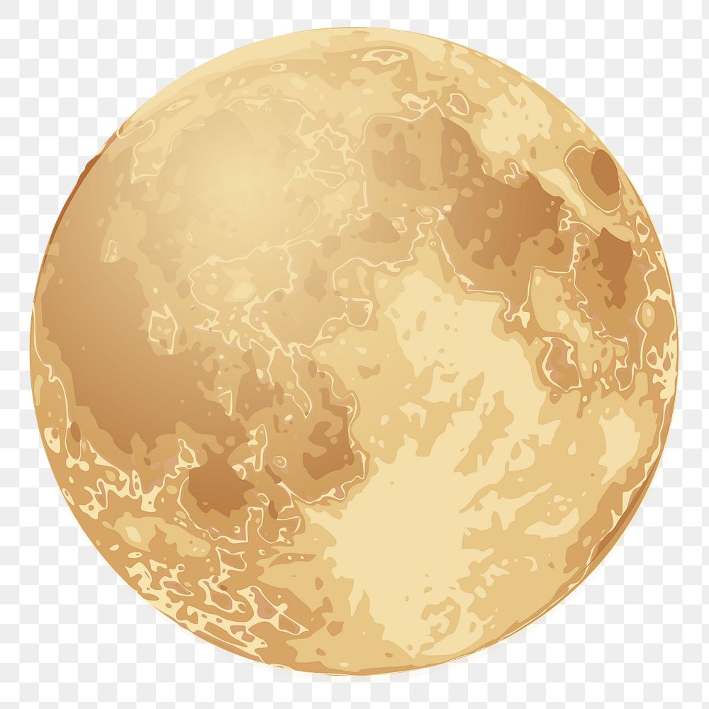 Moon png sticker, astronomy illustration, transparent background. Free public domain CC0 image.