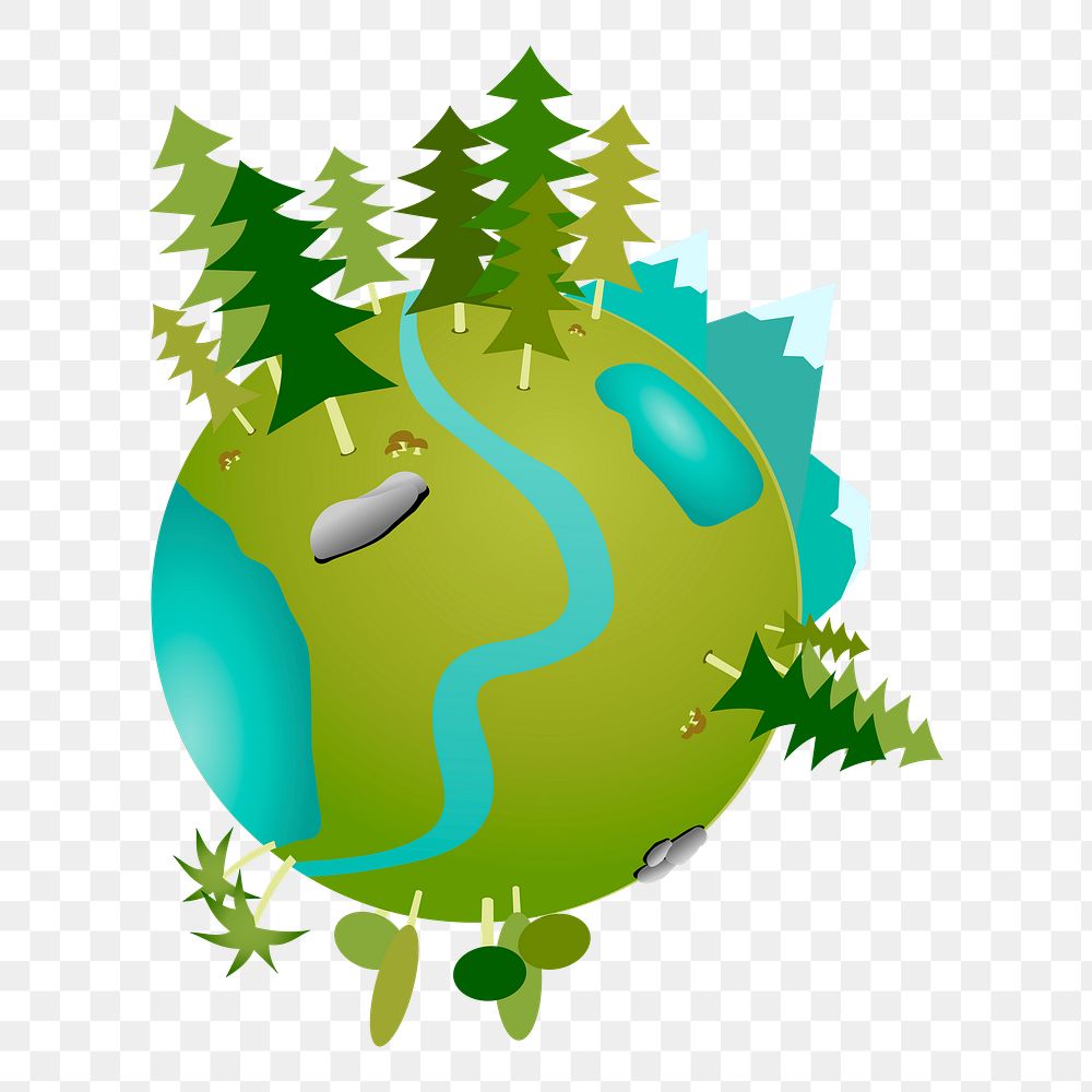 Green globe png sticker, environment illustration, transparent background. Free public domain CC0 image.