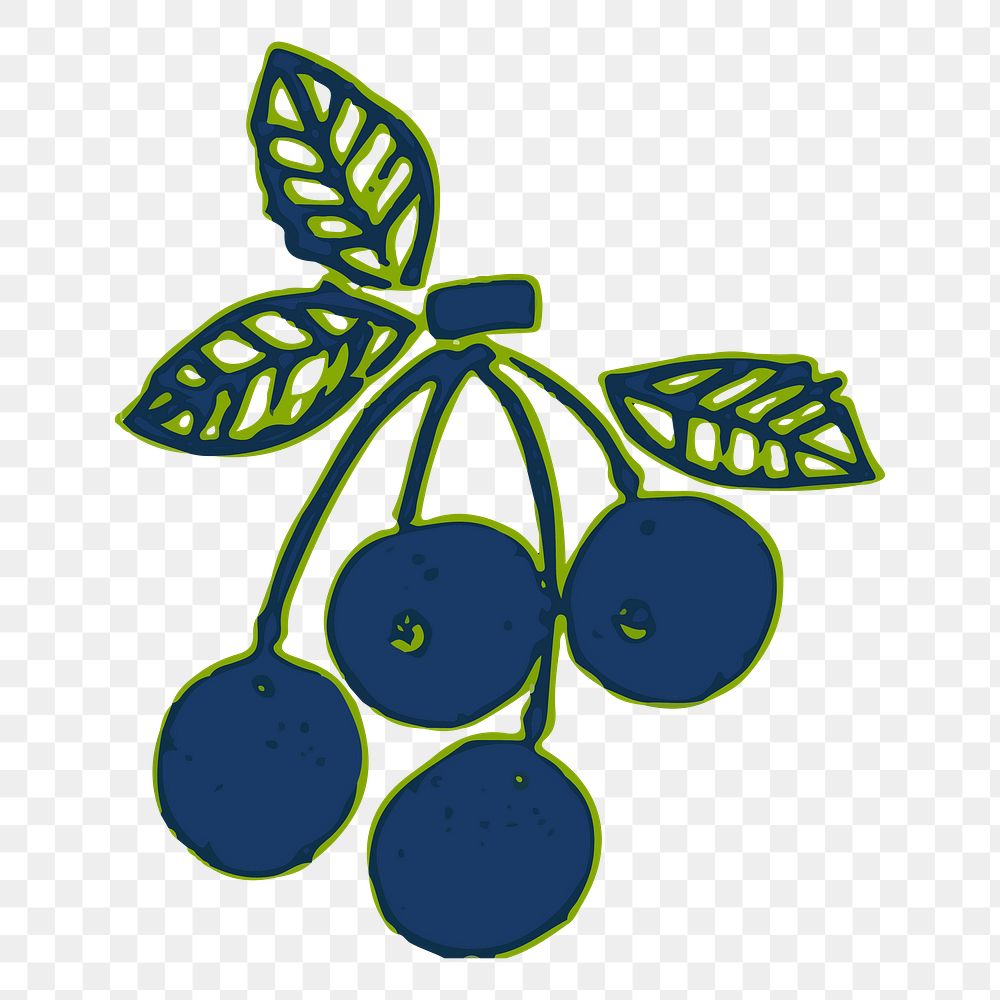 Cherry png sticker, fruit illustration, transparent background. Free public domain CC0 image.