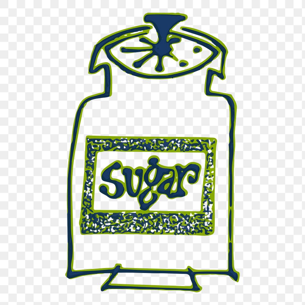 Sugar dispenser png sticker, object illustration, transparent background. Free public domain CC0 image.