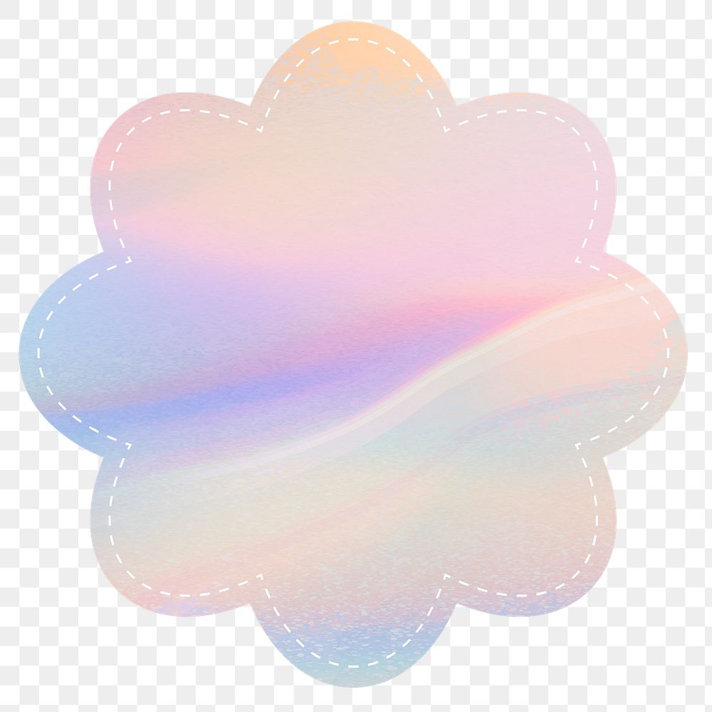Holographic paper note flower shape journal sticker