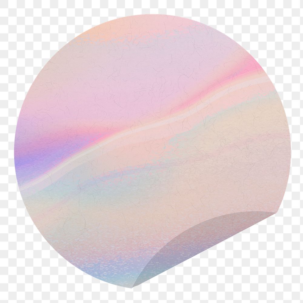 Holographic paper note png with round shape journal design element