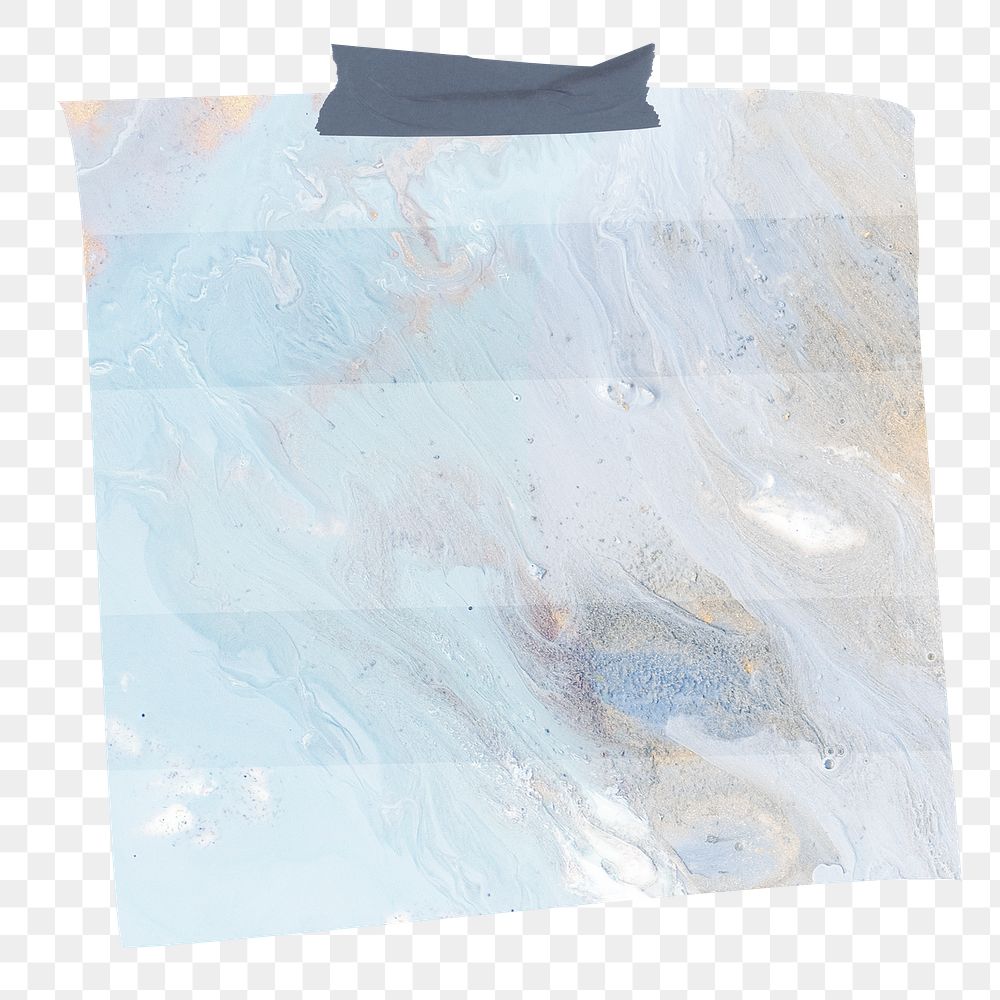 Notepad png with blue watercolor background