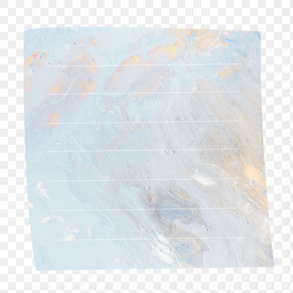 Paper note png with blue watercolor background