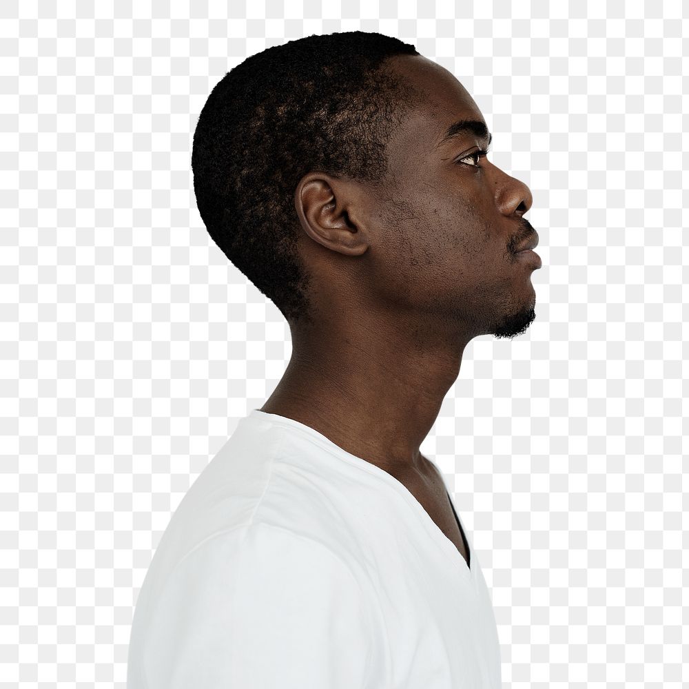 Black man facing sideways transparent png