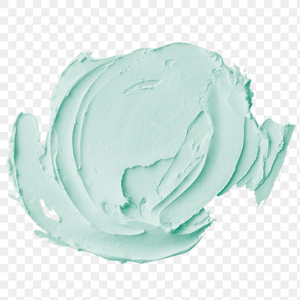 Pastel mint green acrylic paint stroke design element