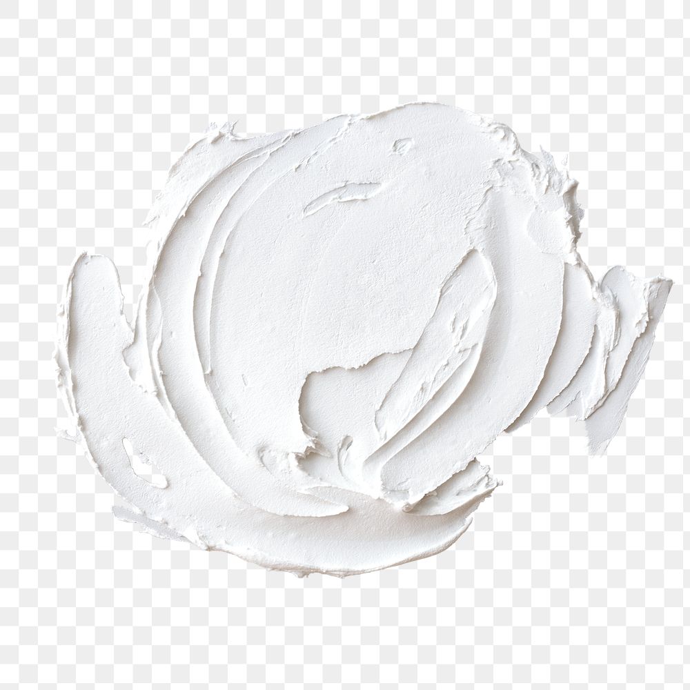 White acrylic paint stroke design element