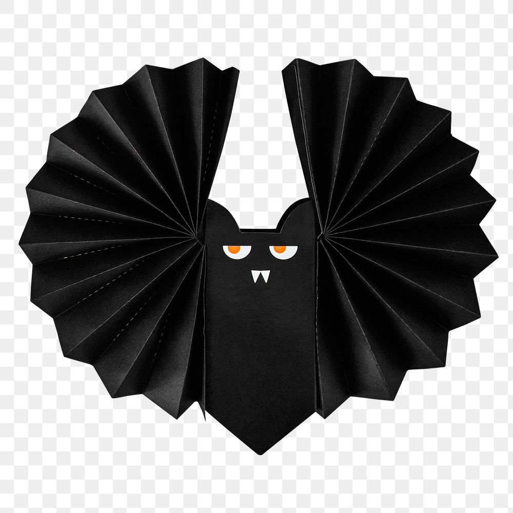 Black Halloween bat sticker design element