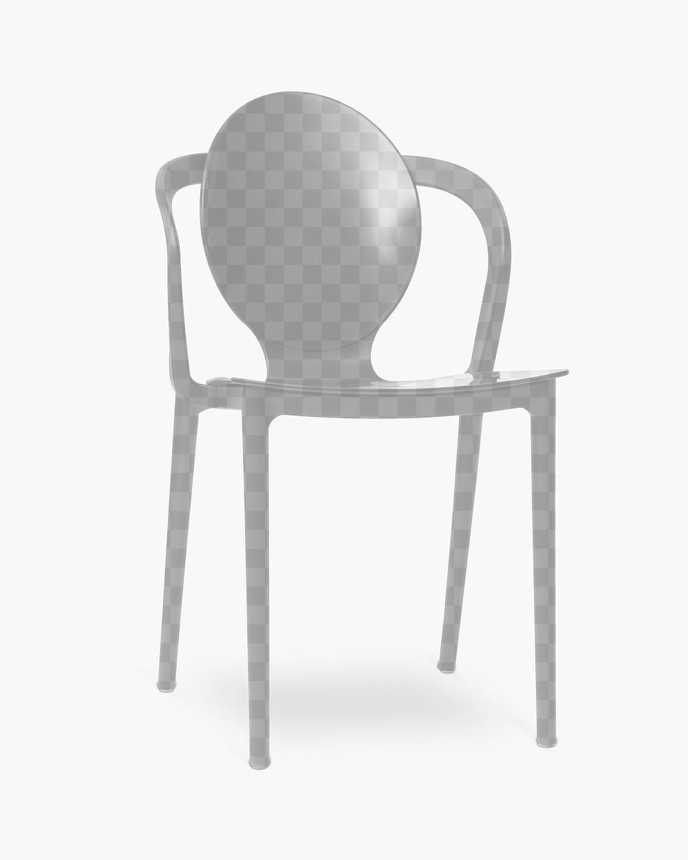 Modern shape dining chair png mockup